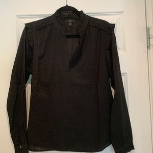 Jcrew black clipdot top
